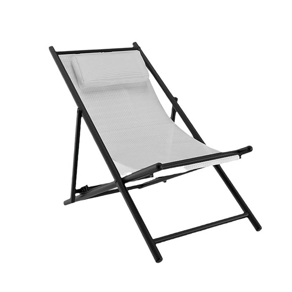 Chaise Lounge Chair Beach Chairs Outdoor Folding Sling Chair Nap Chair Suitable for Vacation Resorts Beach Style Recliner HWDY-26