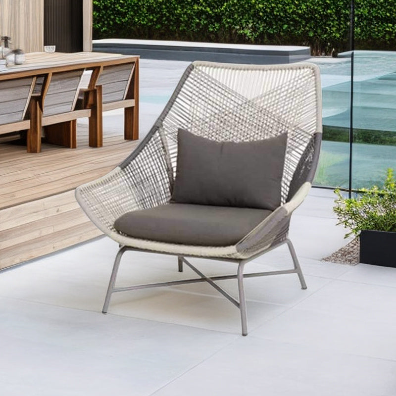 Rattan Dining Chair Outdoor Stylish Nordic Leisure Chair Perfect for Beach Hotels and Patios