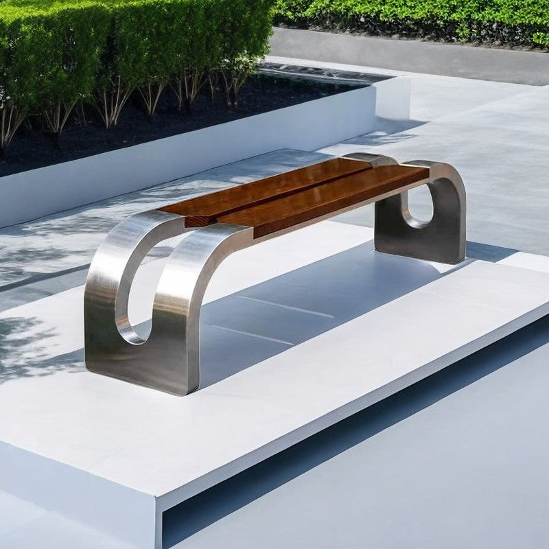 Outdoor Bench Lounge Chair Courtyard Park Design Chair Stylish Stainless Steel Bench ODCY-20